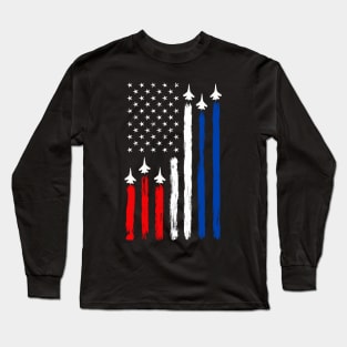 Air Force US Veterans 4th of July T shirt - Merica Flag T-Shirt Long Sleeve T-Shirt